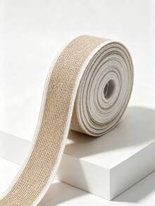 1Roll White Edge Decorative Rope Burlap Ribbon For Gift Wrapping Wedding Event Party Home Bows DIY Crafts Art Decoration - multicolor - View 5