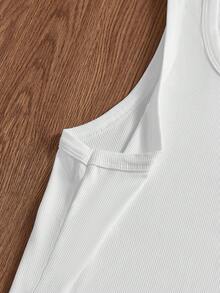 SWAVVY Men's Summer Casual Slim Fit Sleeveless Tank Top, Plain, Apricot Color - Apricot - View 9