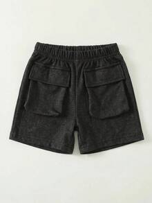 SHEIN 2件套婴儿/男婴春夏时尚休闲无袖Polo衫和工装短裤套装，男婴服装，街头服饰 - 彩色 - 查看 6