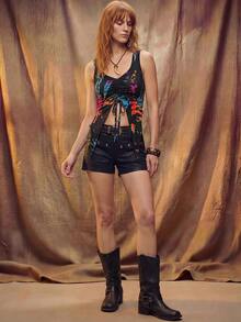 SHEIN Unity 2026 Spring/Summer New Regular Women Top - Black - View 4