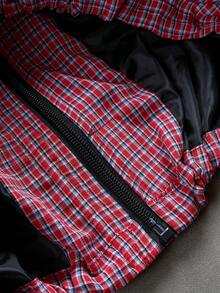 PAVTROS Men's Plaid Hooded Casual Versatile Daily Wear Jacket - Red - View 6