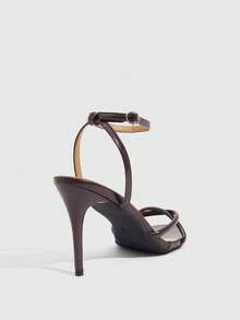 CUCCOO SZL Sandal quai chéo mùa hè dành cho nữ, thanh lịch cho các buổi hẹn hò và tiệc tùng. - màu nâu - Xem 3