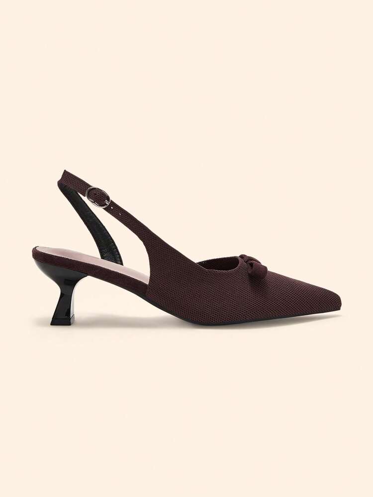 CUCCOO BASICS Women Shoes Classic Simple Fashion High Heels Pointed Thin Heels Empty Shoes, Bow Decorative Cat And Women's Shoes, Workplace Light Party Elegant Temperament High Heels