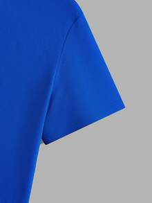 Sorvial 2pcs Standard Size Men's Blue Top And White Shorts Set - Multicolor - View 7