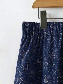 Linhara 大码女式水溶性蕾丝边浪漫时尚两件套，适合春夏度假休闲百搭。 - 藏蓝色 - 查看 7