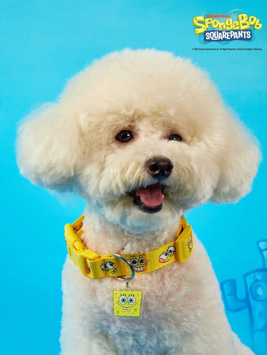 SpongeBob SquarePants | PETSIN Vòng cổ in chuyển nhiệt cho thú cưng - Màu vàng - Xem 1