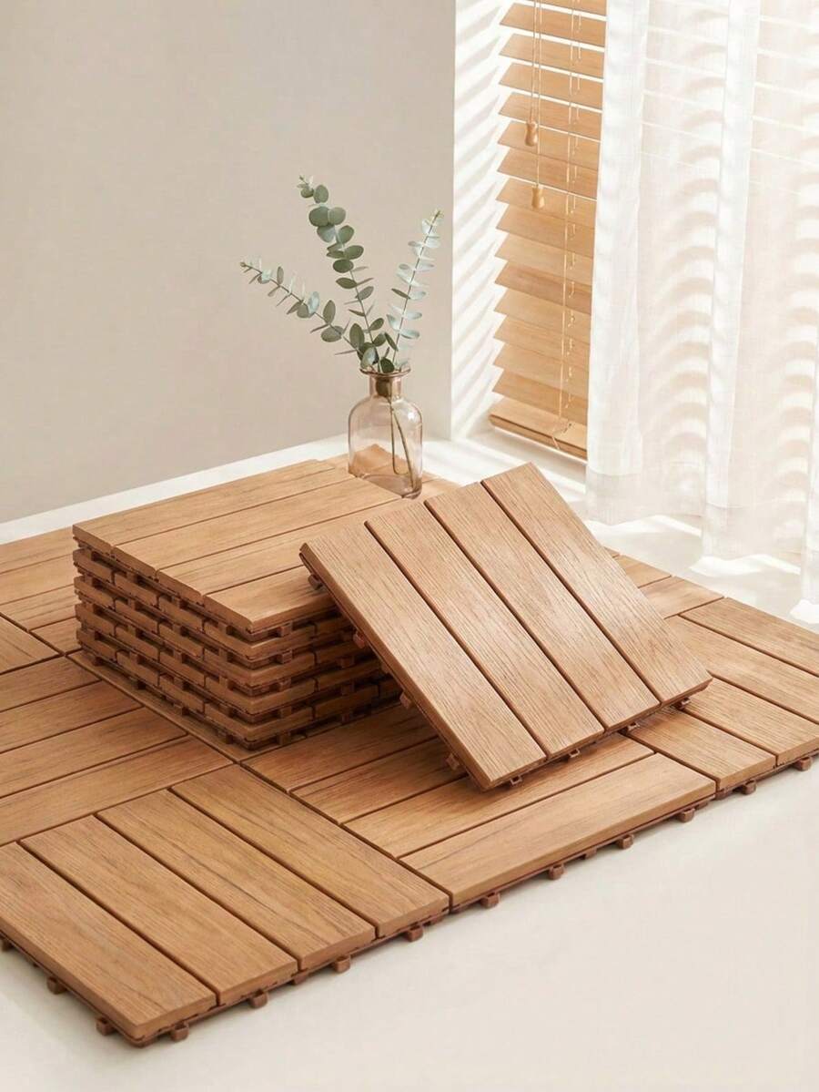 Zazumi DIY Interlocking Patio/Yard Floor Tiles, Plastic Outdoor Balcony Ground Covering - multicolor - View 1