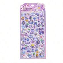 1 pieza/4 piezas Pegatinas 3D en relieve - Pegatinas decorativas de dibujos animados de animales como gato lindo, dinosaurio, conejo, pingüino para manualidades y scrapbooking - Multicolor - Ver 17