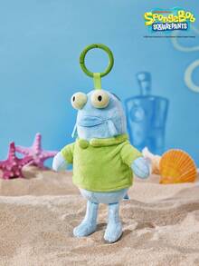 SpongeBob SquarePants | POKOJA LAND 1pc X POKOJA LAND 3D Plush Keychain, Blue Green Color Match Fish Shape, Cute & Vibrant Design, Can Be Hung On Bags, Keys, Schoolbags, A Lovely Gift For Birthday Or Anniversary - Blue - View 5