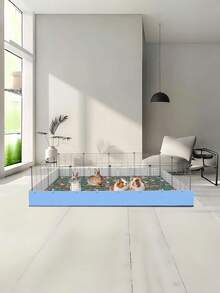 2 piezas Alfombrilla absorbente lavable y reutilizable con diseño de setas verdes para jaula de mascotas de cobayas, conejos, hámsteres y otros animales pequeños - Multicolor - Ver 2