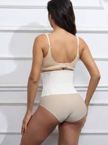 SHEIN Women's Front Closure Waist Cincher - White - View 4
