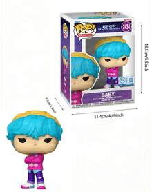 Funko POP Animation KPOP 恶魔猎人系列搪胶人偶 No.2434，蓝发角色收藏模型，橱窗盒包装，可作桌面、书架、房间展示装饰，色彩鲜艳的卡通风格摆件 - 彩色 - 查看 2