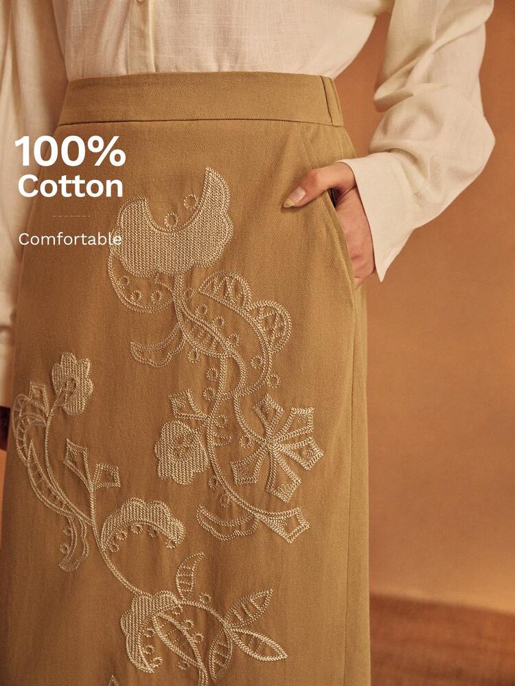 WOMEN'S EMBROIDERED VACATION SKIRT