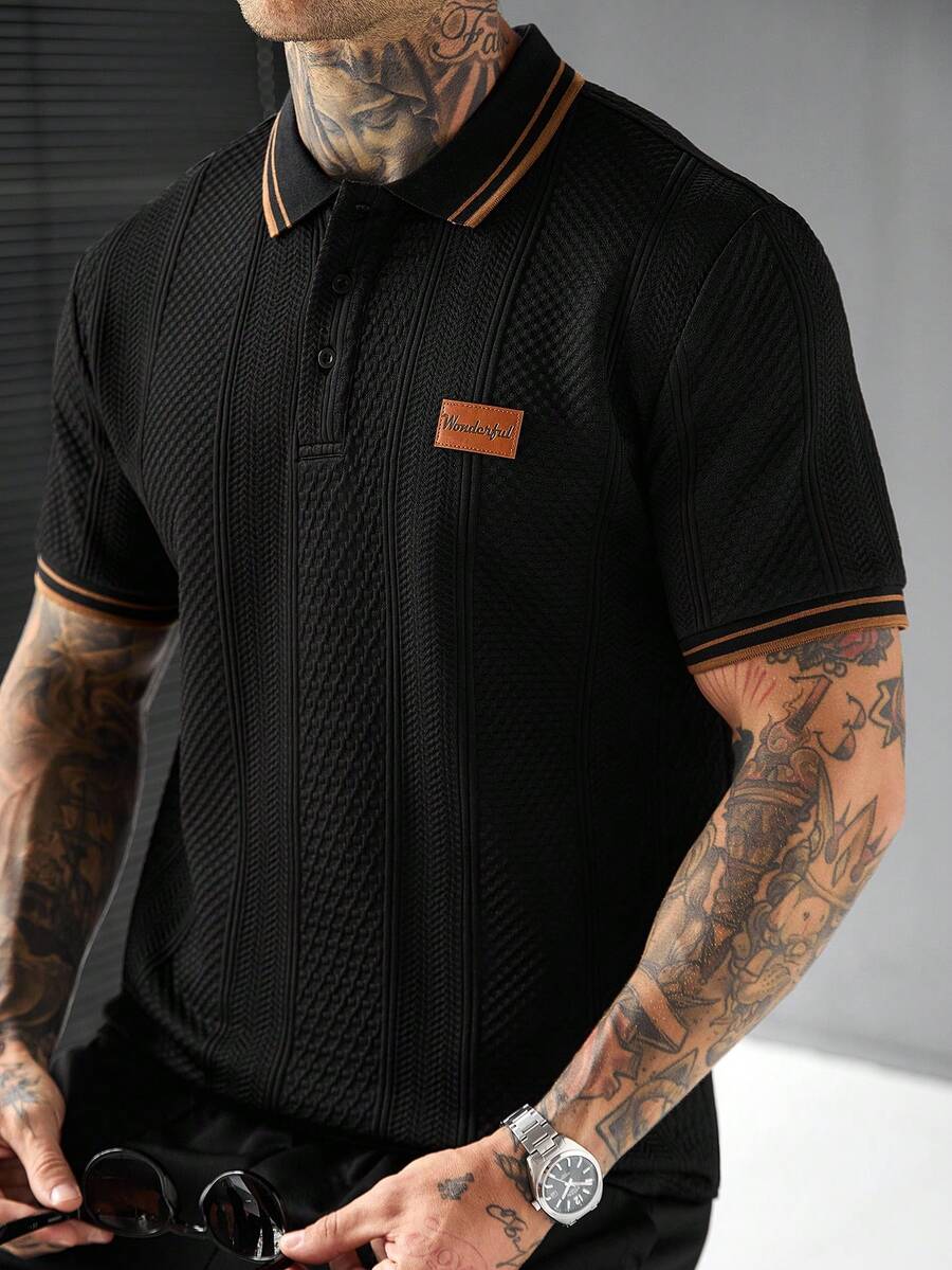SLATEMANN Men Polo Shirts - Black - View 1