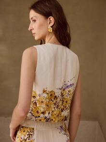 MOTF PREMIUM ÁO GIỮ TAY NỮ VẢI LINEN IN HỌA TIẾT HOA, THÍCH HỢP CHO MẶC THƯỜNG NGÀY VÀ HẸN HÒ, XUÂN/HÈ - Nhiều màu - Xem 3