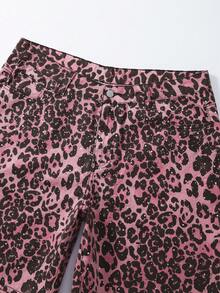 ROMWE MEN Street Life Quần short denim nam họa tiết da báo - Bữa tiệc đấm - Xem 5