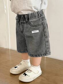 SHEIN Celana Pendek Denim Biru untuk Balita Laki-laki - Light Grey - View 4