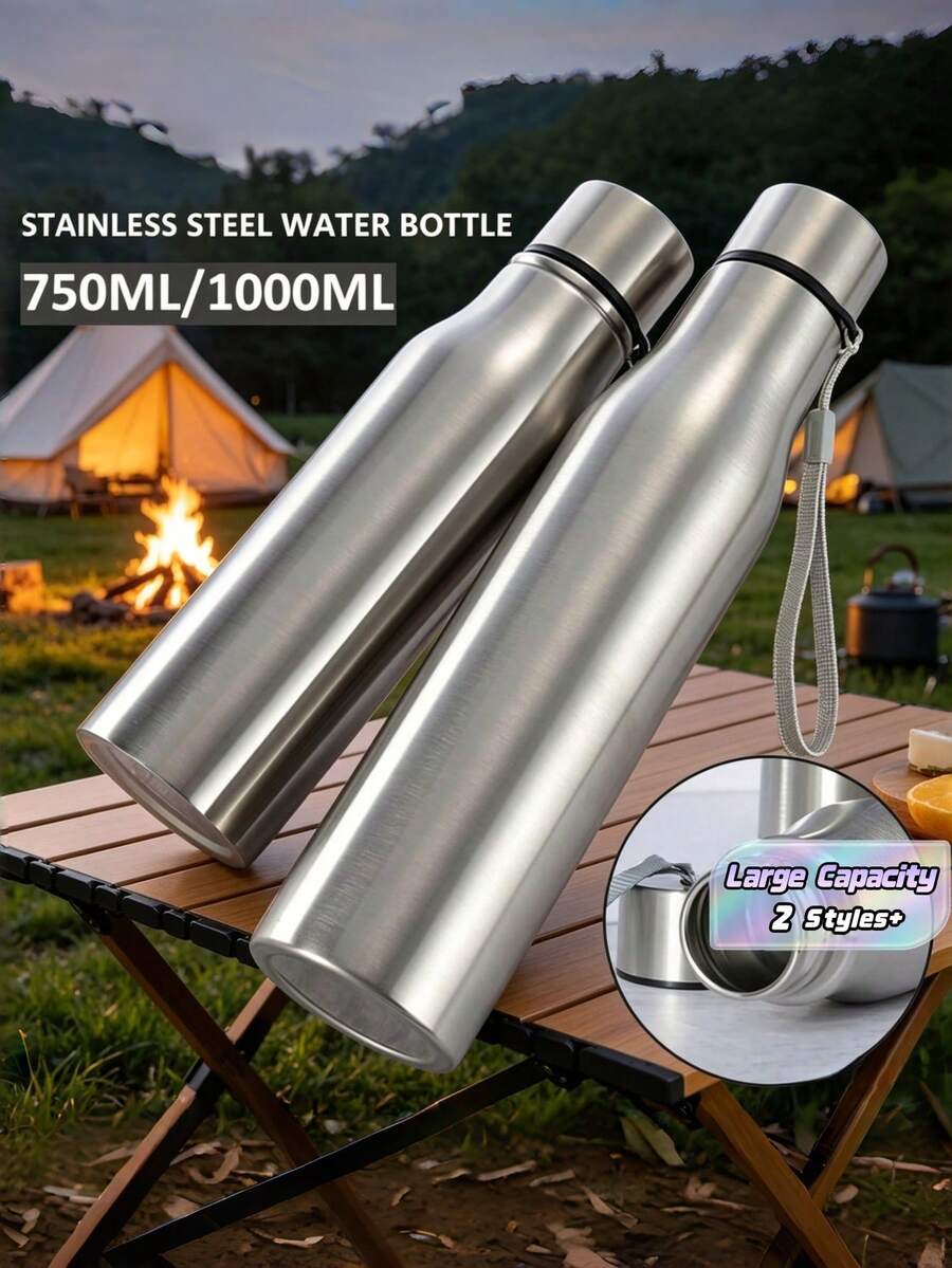 Bình nước thép không gỉ 750ml/1000ml - Cốc đựng nước thông thường bền, chống rò rỉ - Cốc không cách nhiệt - Lý tưởng cho người đam mê thể dục - Dùng cho phòng tập thể dục, hoạt động ngoài trời - Quà tặng hoàn hảo cho vận động viên và người yêu thích thể dục