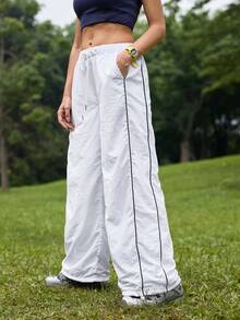 Exploreva Exploreva Celana Olahraga Kasual Wanita Warna Polos - Putih - View 3