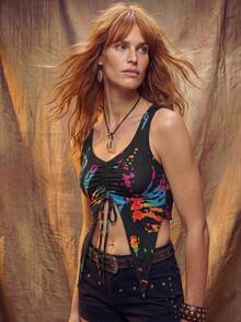 SHEIN Unity 2026 Spring/Summer New Regular Women Top - Black - View 3