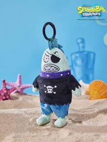 SpongeBob SquarePants | POKOJA LAND 1個 X POKOJA LAND 3D 毛絨鑰匙圈，海盜魚形狀，趣味冒險設計，可掛在包包、鑰匙、書包上，生日或週年紀念的趣味禮物 - 綠色 - 查看 3