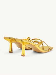 CUCCOO SZL Women's Fashion Daily Wear High Heel Sandals - Gold - View 5