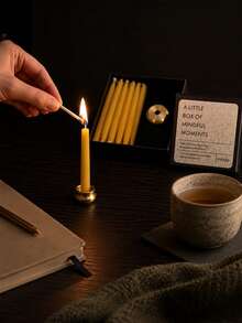 Cirelle Bộ nến mini thư giãn, nến thiền, bao gồm 10 nến tealight và 1 đế nến, lý tưởng cho thư giãn, thiền định, chánh niệm, tiệc tùng và sự kiện. - Nhiều màu - Xem 2