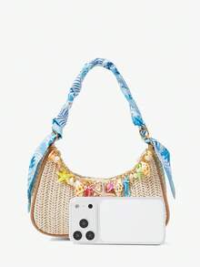 Bolso de Mujer Versátil de Moda de Verano, Bolso de Hombro y Bandolera Multiusos para Viajes Diarios - Multicolor F - Ver 7