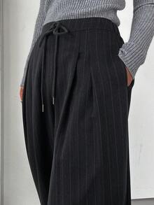 Dazy Star Striped & Floral Print Wide Leg Pants - Grey - View 8