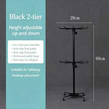 Sock Display Racks, Scarf Display Racks, Hat Display Racks, Glove Display Racks, Mask Display Racks, Jewelry Display Stands, Hooks, Rolling Rotating Floor Racks, Back-To-School Essentials - Black - View 5