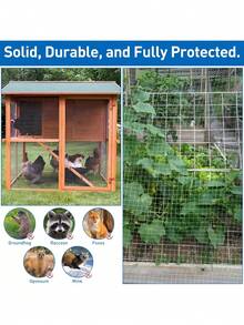 1 Roll 5/10M Galvanized Rustproof Welded Hardware Cloth Chicken Wire Fence Silver Flexible DIY Garden Plant Support Poultry Netting Cage Screen Animal Fence Garden Protection Poultry Mesh - A - View 6