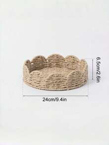 1 pieza Cesta de almacenamiento tejida a mano con cuerda de papel, decoración del hogar vintage, organizador de escritorio, decoración de baño de hotel, cesta de ratán, cesta de almacenamiento, almacenamiento de baño, accesorios de cocina, decoración de habitación, decoración del hogar - Multicolor - Ver 10