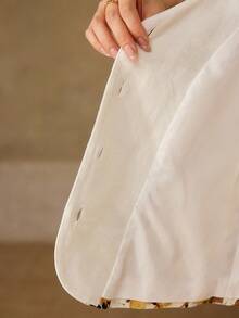 MOTF PREMIUM ÁO GIỮ TAY NỮ VẢI LINEN IN HỌA TIẾT HOA, THÍCH HỢP CHO MẶC THƯỜNG NGÀY VÀ HẸN HÒ, XUÂN/HÈ - Nhiều màu - Xem 7