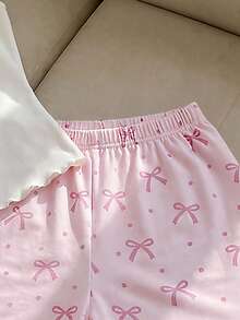 Resyla Sexy Butterfly Print Camisole And Shorts Pajama Set - White - View 4