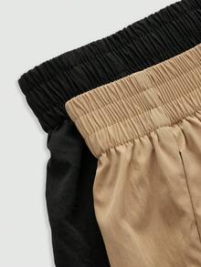 SHEIN Cheerettes 女士时尚多功能弹力腰带口袋运动短裤 - 彩色 - 查看 7