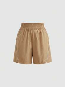 SHEIN Cheerettes 女士时尚多功能弹力腰带口袋运动短裤 - 彩色 - 查看 9