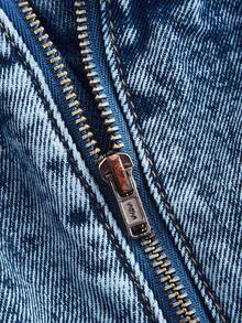 SHEIN MOD 大码牛仔连体裤，休闲修身迷你蓝色 - 淺色水洗藍 - 查看 4