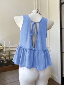Comfortcana Vestito a trapezio vintage in stile bohémien, con lavaggio, in patchwork, di colore blu - Blu - Visualizzare 2