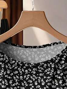 SHEIN Clasi 女士系带蝴蝶结衬衫和直筒裤两件套 - 彩色 - 查看 4