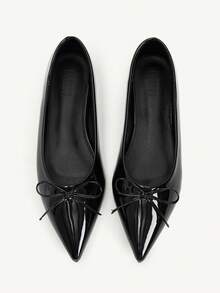 CUCCOO CHICEST Nữ, nơ, giày bệt. - màu đen - Xem 1