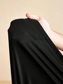 Zivah 女款純色百褶優雅性感收腰派對晚宴洋裝，黑色，適合夏季婚禮 - 黑色 - 查看 8