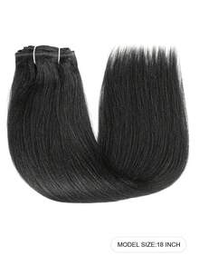 Light Yaki Straight Clip In Hair Extensions 8 Pcs Real Human Hair Clip In Extensions Yaki Straight Remy Human Hair Extensions Clip Ins For Women - SNatural - View 4