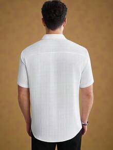 Core Aspect Camicia casual bianca a maniche corte versatile da uomo - Bianco - Visualizzare 2