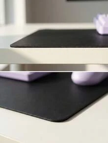 Teckwe 1Pc Large Solid Color Leather Desk Mat, Made Of Smooth Faux Leather, Water-Resistant And Moisture-Proof, Protects Desk Surfaces, Provides Stable Space For Keyboard And Mouse, Ideal For Home Office, Gaming And Daily Work Use. - View 2