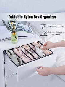 3PCS Space-Saving Bra Storage Box, Multifunctional Foldable Wardrobe Drawer Divider, Durable Organizer For Underwear, Socks And Small Accessories, Practical Underwear Drawer Storage Solution - Multicolor - View 4