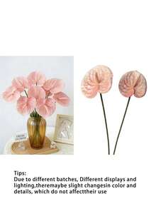 3/5/10 PCS Artificial Pink Bird Of Paradise & Red Flame Lily Flowers, Suitable For Home Decor, Wedding Decoration, Artificial Flowers, Wedding Supplies, Party Supplies, Indoor Decoration, Office, Hotel, Tabletop Decor - Pink - View 10
