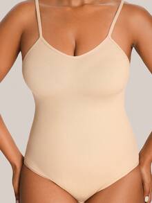 Barelissa 1pc Plus Size Seamless Waist Cincher Bodysuit For Women - Apricot - View 1