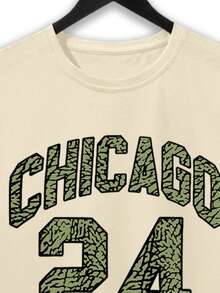 Manfinity Roughcore Men's Summer Casual Letter & Number Print Round Neck Tank Top And Shorts Set, Holiday - Black - View 3