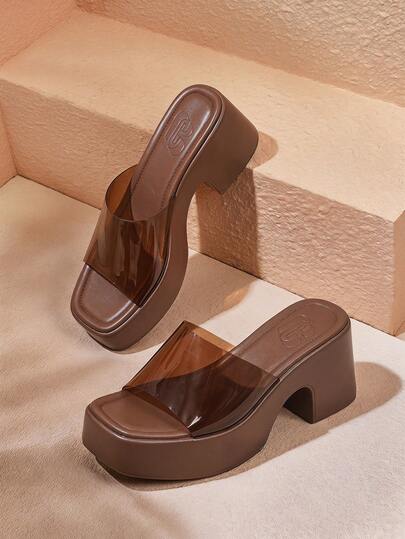 HighSole Dép đế dày đế xuồng đa năng thời trang mùa hè