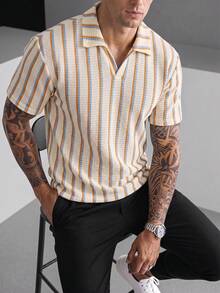 Manfinity Homme 时尚男士常规袖短袖 Polo 衫，纽扣前襟，波西米亚风图案；男士纯色针织半拉链网眼纹理短袖 Polo 衫；男士针织衫；男士钩针衬衫；男士复古衬衫；MerlaDesigns 男女通用多色衬衫；夏季衬衫；钩针格子衬衫；彩色格子钩针衬衫；男士钩针衬衫；彩虹衬衫。 - 彩色 - 查看 6